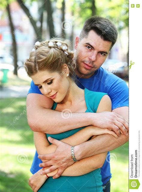 In Love Guy Holding Girl In His Arms Stock Image Image
