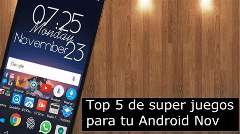 Top 5 De Los Mejores Juegos Para Tu Android 2015 Youtube