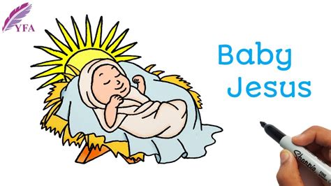 How To Draw Baby Jesus Easy Star Of Bethlehem Nativity Scene