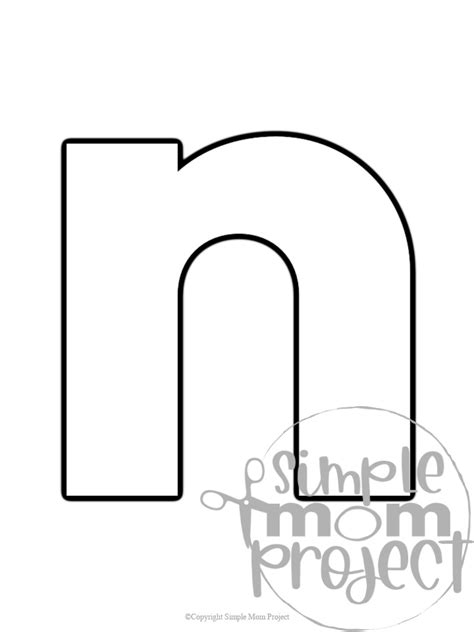 Free Printable Lowercase Letter N Template Simple Mom Project