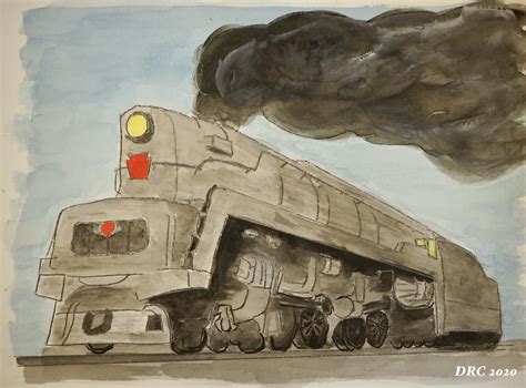 Watercolor Of Pennsylvania Rr T1 Steam Locomotive Inspir Flickr