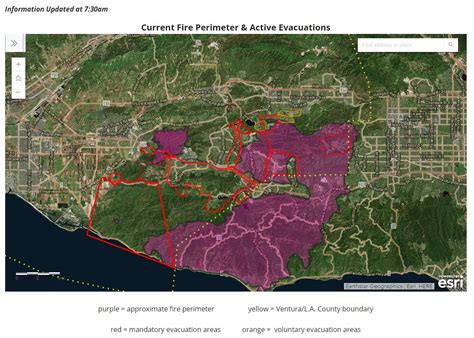 Los Angeles Fire Evacuation Map