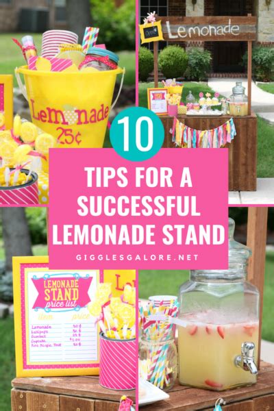 10 tips for a successful lemonade stand