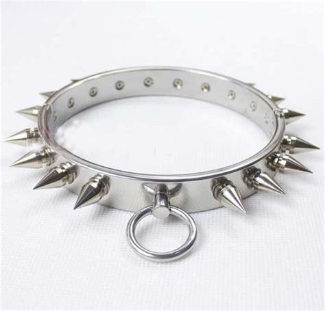 Stainless Steel Locking Steel Collar Barbed Bdsm Collar Sex Collars