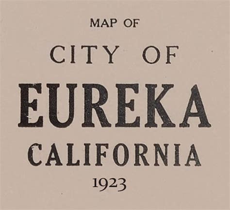 1923 Map Of Eureka California Etsy