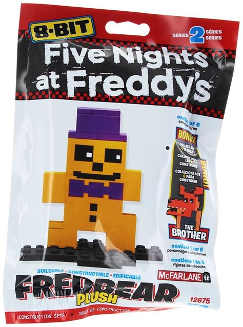 Five Nights At Freddys 8 Bit Buildable Figure Plush Fredbear