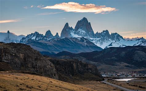 Download Wallpapers Rocks Andes Mountain Landscape Patagonia