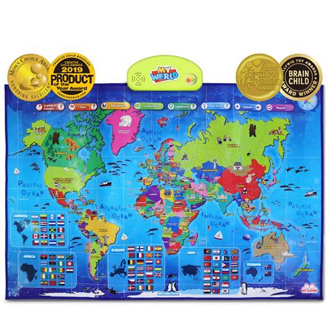 Buy Best Learning I Poster My World Interactive Map Educational