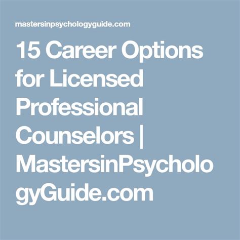 15 Career Options For Licensed Professional Counselors