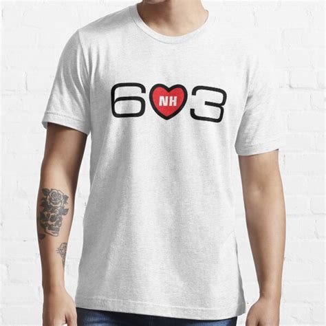 New Hampshires Original Area Code 603 Heart Design T Shirts