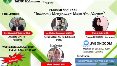 Webinar Indonesia Menghadapi Masa New Normal Youtube