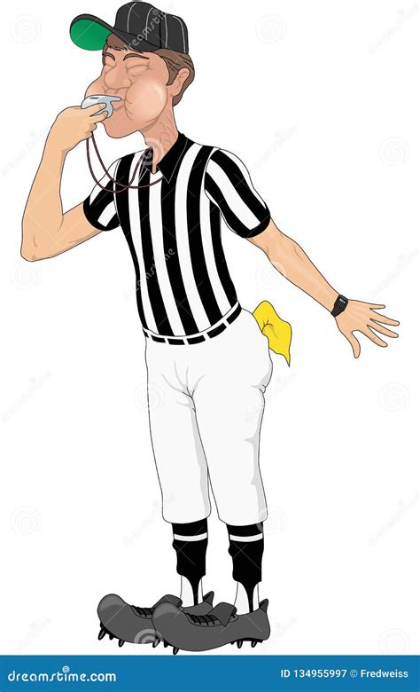 Referee Cartoon Vector Illustration Stock Vector Illustration Of