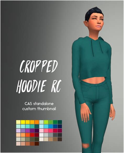 Cropped Hoodie Rc At Simsworkshop Sims 4 Updates