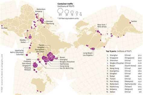 The Top 100 Container Ports In The World 2016 World Atlas Of Global