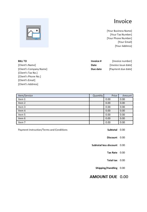 Free Invoice Templates For Photography And Videography Bookipi