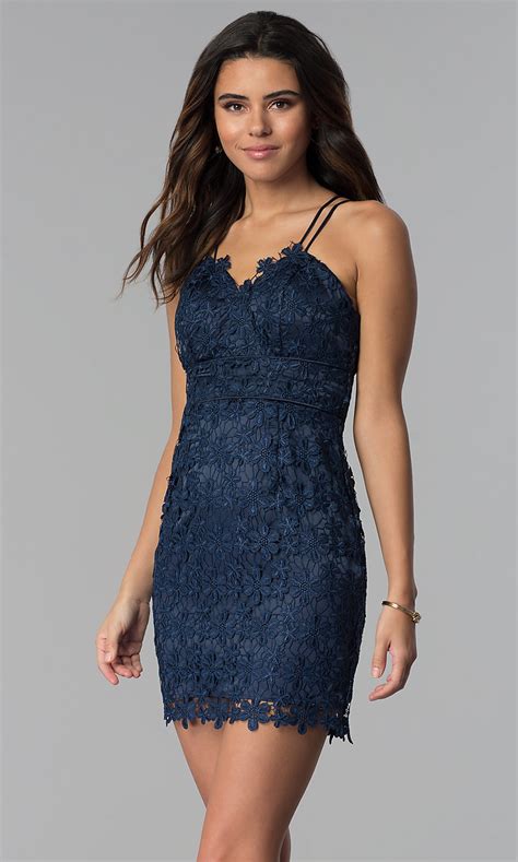 But as the minutes ticked down toward the ceremony, rumors began turning into fact as some of the lucky 600 guests with invitations to the wedding itself started arriving in sunny windsor. Short Navy Blue Floral-Lace Wedding Guest Dress