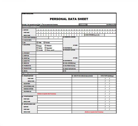 24 Data Sheet Templates Psd Word Pdf Documents Free And Premium