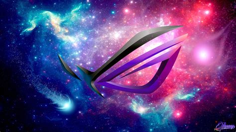 Asus Rog Republic Of Gamers Galaxy Themed Logo 4k Wallpaper Download