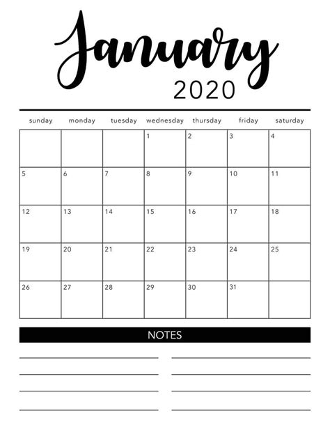 Pick Free Printable Vertex Monthly Calendar 2020 Calendar Printables