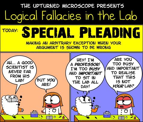 Logical Fallacy Special Pleading Science Comics Science Humor Logic