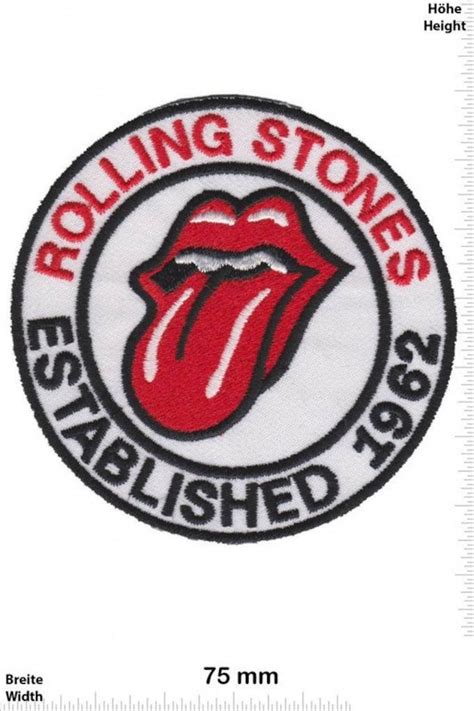 Rolling Stones Established 1962 Whi Patch Badge Embroidered Etsy