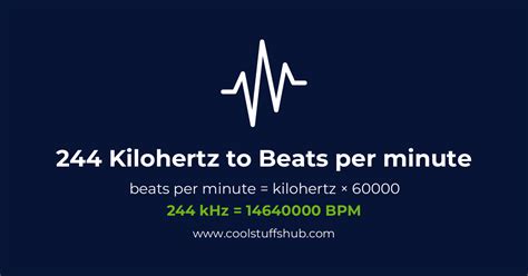 Convert 244 Kilohertz To Beats Per Minute 244 Khz To Bpm Conversion