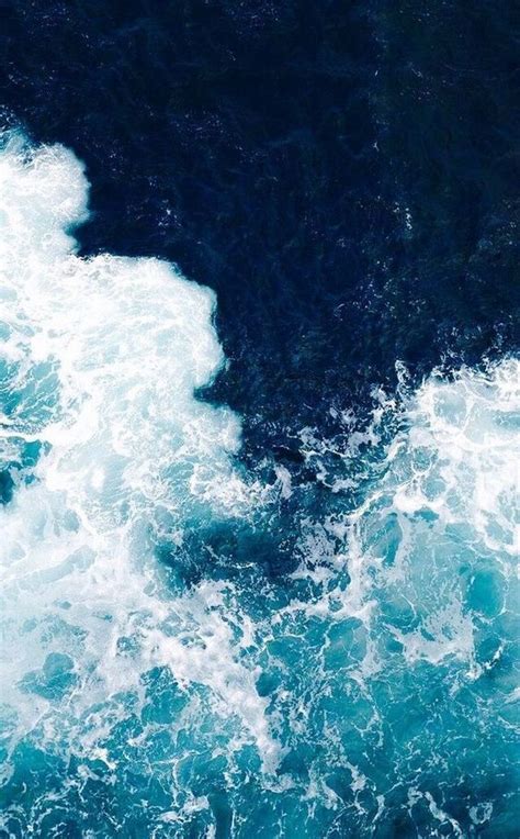 Simple And Aesthetic Summer Blue Beach Wave Water Phone Wallpaper For