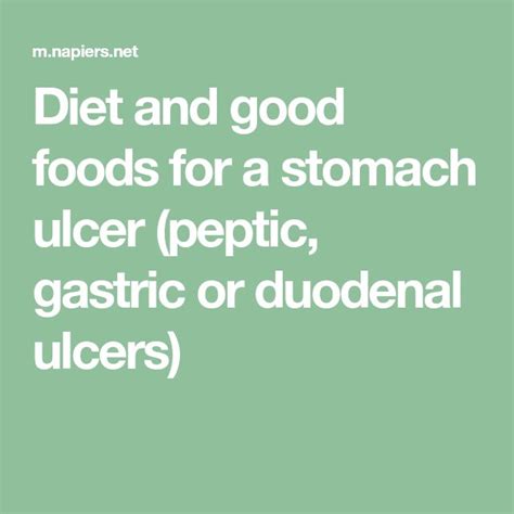 Diet And Good Foods For A Stomach Ulcer Peptic Gastric Or Duodenal Ulcers In 2020 Stomach