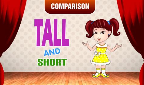Tall And Short Comparison For Kids Learn Pre School Concepts With