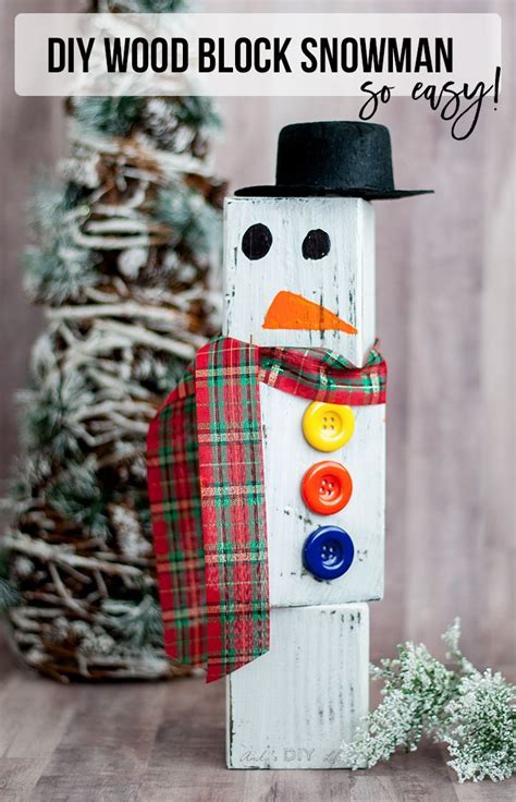 How To Make A Diy Wooden Snowman Anika S Diy Life Easy Christmas Diy Christmas Crafts To