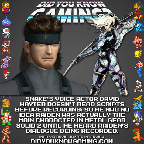 Did You Know Gaming — Did You Know Snakes Voice Actor Doesnt Read