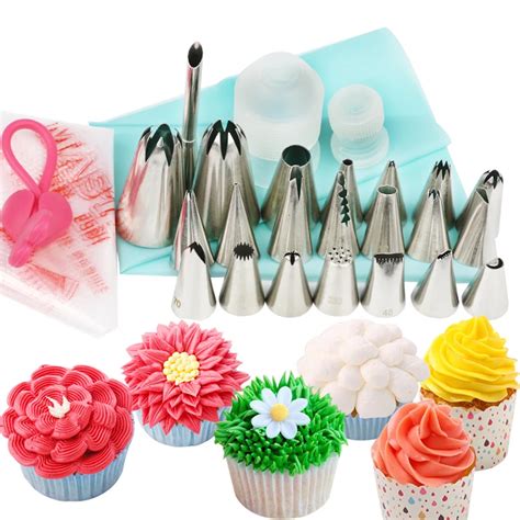 26pcs Cake Decorating Supplies Baking Tools With 22 Icing Tips 2 Big