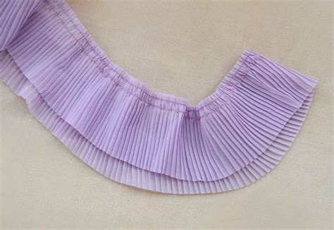 Chiffon Pleated Ruffled Fabric Trim By The Yard Multi Colors Etsy