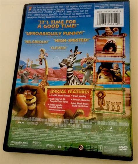 Madagascar Escape 2 Africa Dvd 2009 Dreamworks Full Screen Ebay