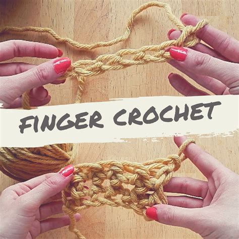 Two Hands Are Crocheting Together With The Word Finger Crochet