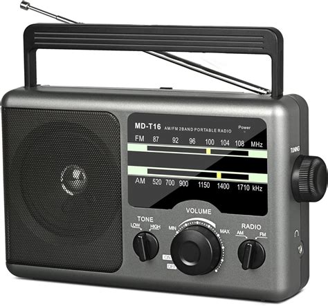 buy am fm portable radio battery operated radio by 4x d cell batteries or ac power transistor
