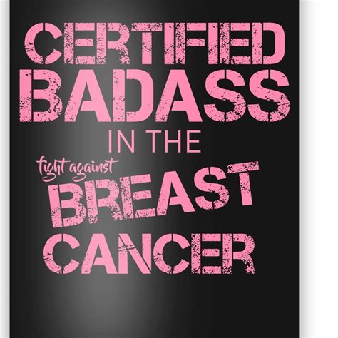 certified badass fight against breast cancer poster teeshirtpalace