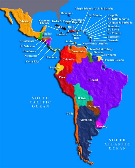 La Capital De America Latina Map