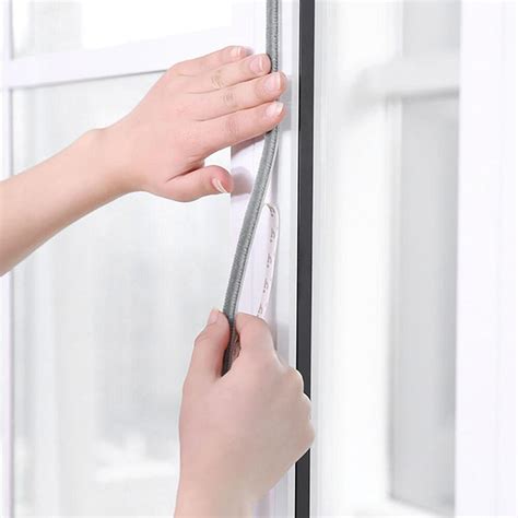 10m Self Adhesive Draught Excluder Brush Window Door Seal Tape Weather Strip Ebay