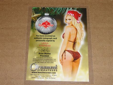Benchwarmer Lana Kinnear Holiday Ornament Auto Playboy Wrestling Iron Man Ebay