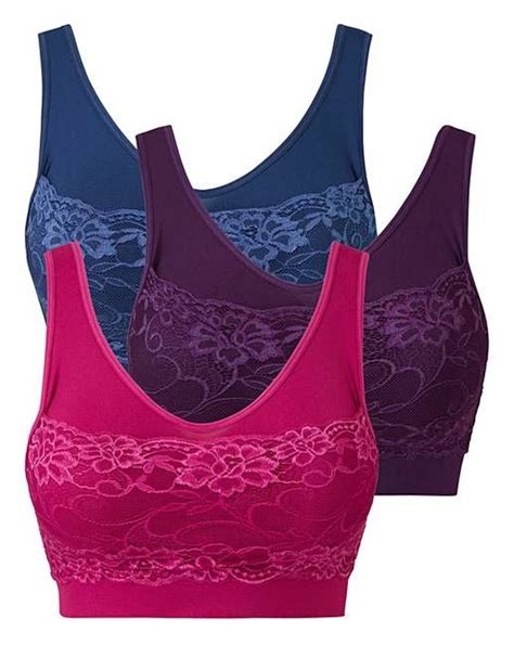 3 Pack Lace Overlay Comfort Tops Simply Be Bras Uk Multiway Bra Bra