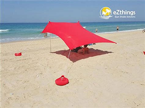 Ezthings Sun Shade Protection Beach Tents Lightweight Tent Canopy With Sandbag Anchors Royal