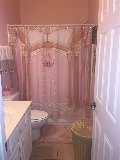 Shower curtains are a great way to add color and freshness to any bathroom. Princess Bathroom (With images) | Princess bathroom, Gold ...