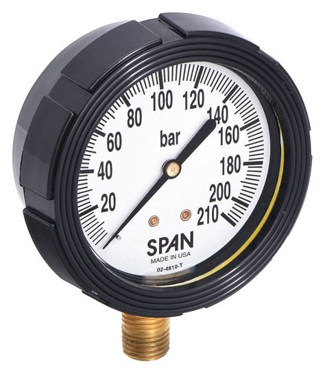 Span 0 To 210 Bar 2 12 In Dial Industrial Pressure Gauge 5nnc2