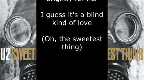 U2 Sweetest Thing The Single Mix Lyrics Youtube