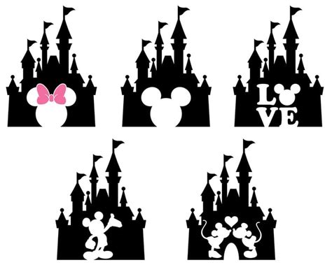 Mickey Mouse SVG Minnie Mouse SVG Disney Castle SVG Vector Files