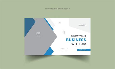 Corporate Business Youtube Video Thumbnail Template Vector Design