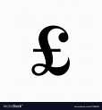 Pound sterling symbol Royalty Free Vector Image