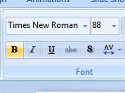How To Apply Bold Italics Or Underlines To Powerpoint 2007 Text Dummies
