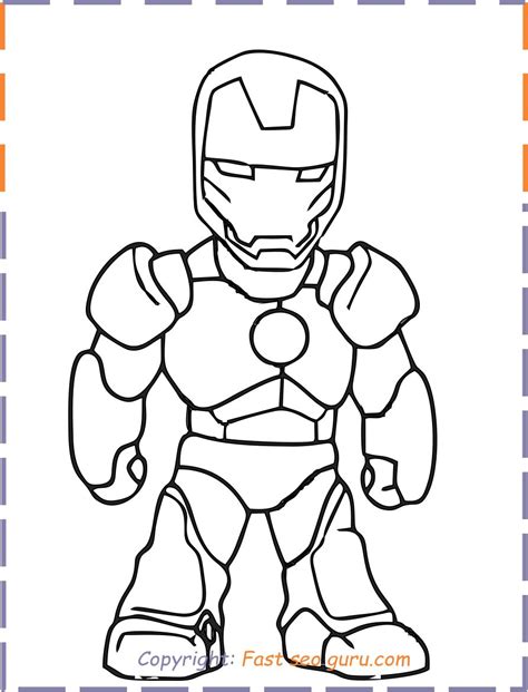 Iron Man Baby Coloring Pages